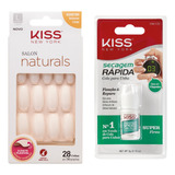 Kit Unha Bailarina Ksn07br + Cola De Unhas Fbk135 Kiss Ny