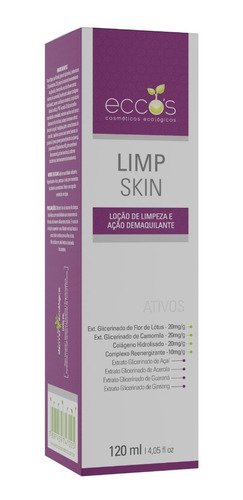 Limp Skin Loção De Limpeza E Demaquilante 120ml Eccos