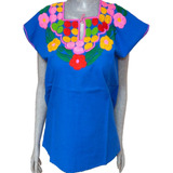 Blusas Bordadas De Chiapas / Flores Y Bolitas / Tipicas / Fl