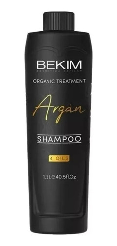 Shampoo Argán 4 Oils Bekim Tratamiento Orgánico X 1200ml.