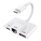 Adaptador Usbc A Ethernet Adaptador Usbc A Rj45 Otg Para Thu