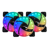 Kit 3x Cooler Fan Rgb 120mm C/ Controle Remoto Rise Mode