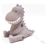 Lámpara Velador Luz De Noche Infantil Usb Dinosaurio Gris