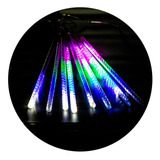 Cascata 8 Pisca Tubos Bivolt 384 Leds Chuva 50cm Colorido