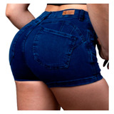 Short Mujer Colombiano Levanta Cola Jean Super Elastizado 