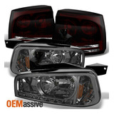 Fit 2006 2007 2008 Dodge Charger Led Smoked 1pc Headligh Oai