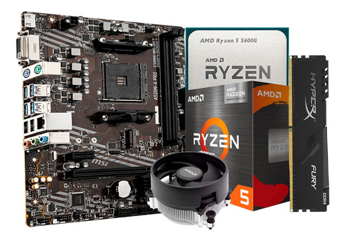 Kit Upgrade Amd Ryzen 5 5600g + Placa A520m Msi + 16gb Ddr4