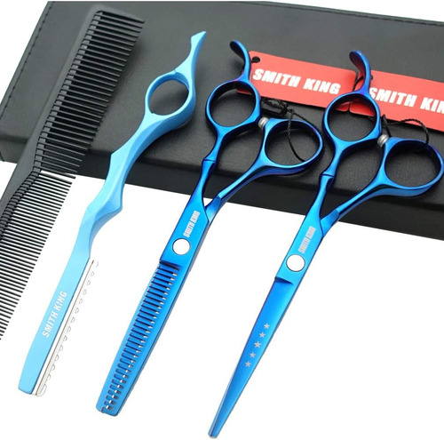 Tijeras Profesionales De 6   Para Corte De Cabello- Azul