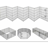 Corral Para Mascota Plegable De 6 Paneles De Metal Jaula