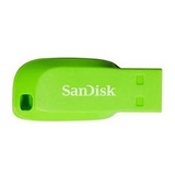 Pen Drive Sandisk Cruzer Blade 32gb Electric Green Acuario