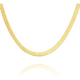 Pavoi Collar De Cadena De Serpiente Chapada En Oro De 22 Qui