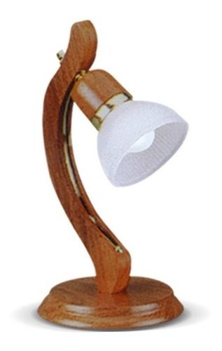 Velador Lampara Clasica  Mesa Madera 1 Luz  Carilux