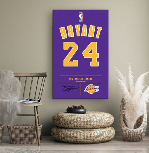 Quadro Placa Mdf Decoração Kobe Bryant 24 Mamba Lakers Nba