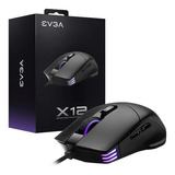 Raton Mouse Gamer Pro Evga X12 8 Botones 16000 Dpi Rgb 8k Hz Color Negro