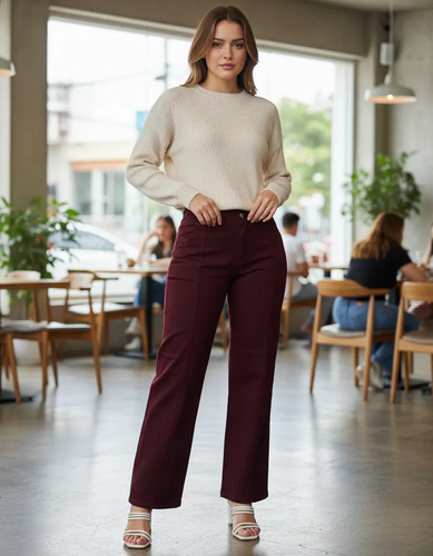 Pantalón Stretch Gabardina Recto Dama Itzi 544 | MercadoLibre