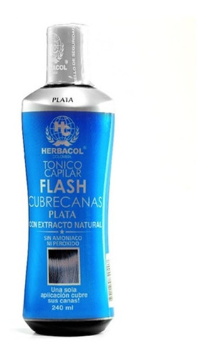 Tonico Capilar Flash Cubre Canas Plata - mL a $166