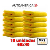 10 Flanelas Microfibra 60x40 350 Gsm Frete Grátis 