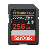 Cartão De Memória Sandisk 256gb Extreme Procartão Sd 200mbs