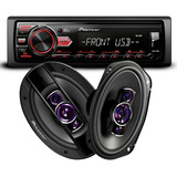 Radio Automotivo Pioneer Mvh-98ub Usb + 2 Alto Falantes 69