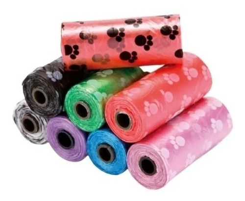 90 Bolsas 6 Rollos Para Desecho Perros Gatos Con Estampado