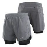 Shorts Esportivos Lixada Shorts Masculino Running Liner 2 Em