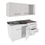 Combo Cocina Bajo Mesada + Alacena 3 Puertas 1.20m Orlandi