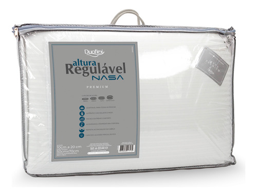 Travesseiro Altura Regulável Nasa Premium Duoflex