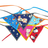 Kit 50 Bandanas Tecido Estampada Pet Shop Cão E Gato G