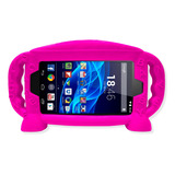 Capa Capinha Para Tablet Multilaser M7 Infantil + Pelicula Cor Pink