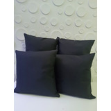 Pack X 4 Fundas De Almohadones 40x40 Colores Lisos Deco