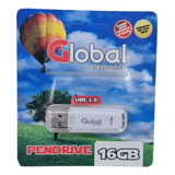 Pendrive Usb Blanco Global 16gb Usb Memoria Micro Flash X10