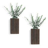 Jardinera De Pared De Madera Con Eucalipto Artificial, Granj