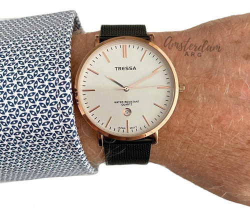 Reloj Tressa Hombre Mod Feel Malla Tejida Calen Amsterdamarg