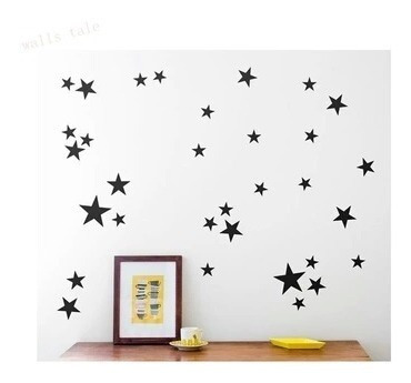 Kit 240 Estrelas Adesivo De Parede Decoração Quarto De Bebê