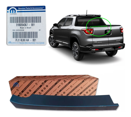 Moldura Porta Da Caçamba Lado Esquerdo Fiat Toro  Mopar