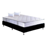 Colchon Semianatomico + Base Cama + 2 Almohadas 120x190 