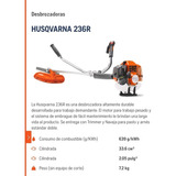Desbrozadora Husqvarna 236r Motor 2 Tiempos De 33.6cc/ 1.6hp