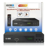 Decodificador Digital Isdbt Sintonizador Tda Full Hd + Av Color Negro