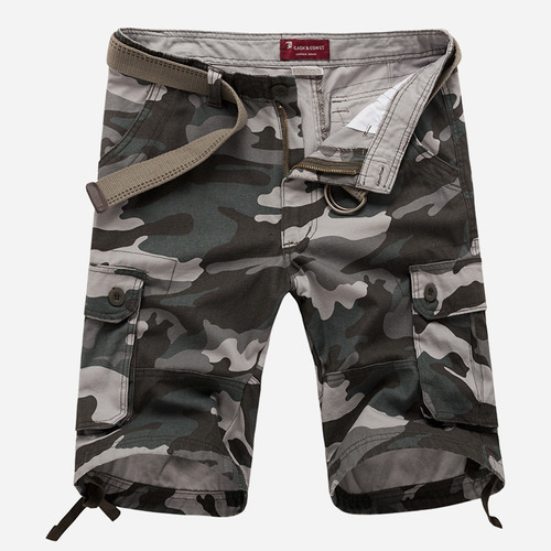 Shorts Cargo Casuales Con Múltiples Bolsillos Para Hombre