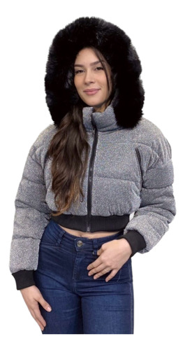 Campera Puffer Corta Inflada Importada Dama Vadi