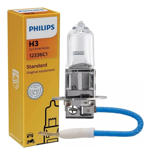 Lampada H3 12v 55w Philips 02 Unidades