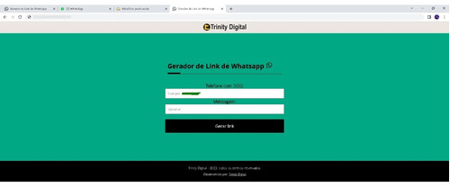 Script Html Página Gerador De Link Para Whatsapp
