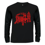 Camiseta Camibuzo Rock Metal Death Calavera