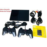 Playstation 2 + 2 Controle + 1 Memory Card + Jogo+ Garantia!