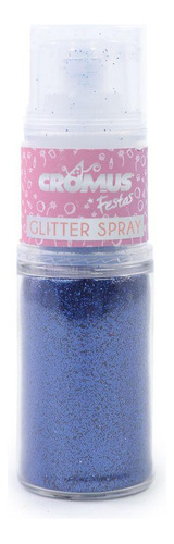 Spray De Glitter Azul Textura Em Pó Para Fantasia