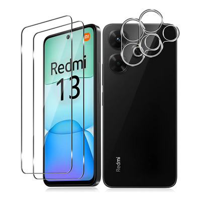 2micas Cristal Templado+2micas Cámara+limpieza Para Redmi 13 | Envío gratis