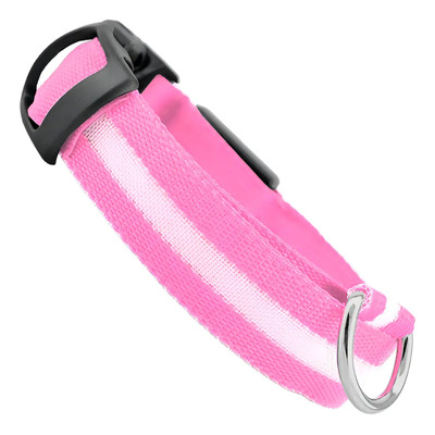 Collar Luz Led Perro Gato Mascota Luminoso Colores Ajustable Color Chicle Tamaño Del Collar Xs | MercadoLibre
