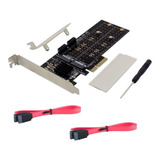 Placa Controladora Pcie 4 Discos Sata M.2 Ngff Gaming Prof