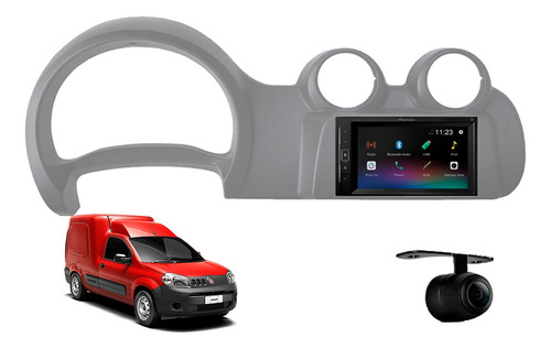 Central Multimidia Pioneer Fiat Fiorino 2020 2021 Cinza