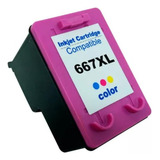 Cartucho De Tinta Compativel Hp 667xl Color